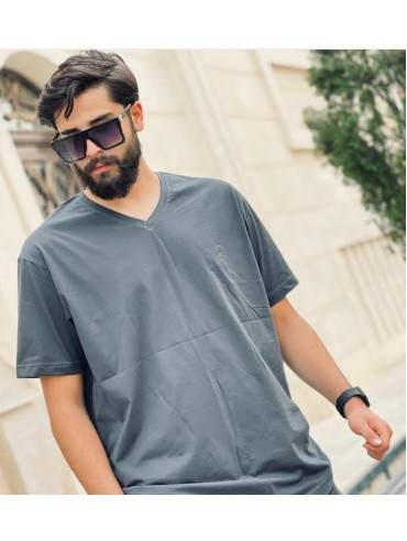 تیشرت یقه هفت آستین دار کد 1259